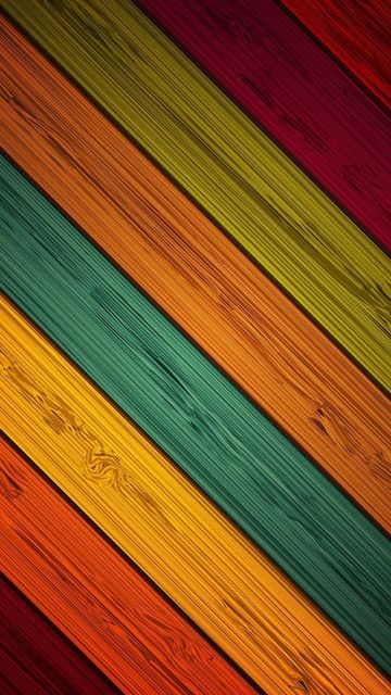 Vibrant Wooden Planks in Diagonal Stripes