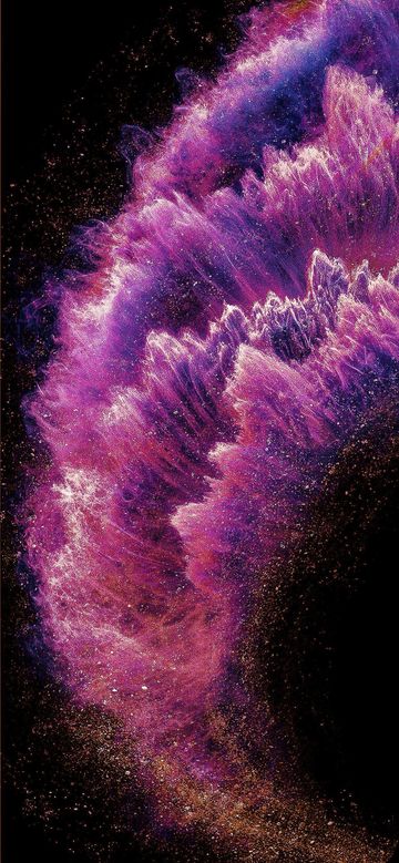 Cosmic Wave of Purple and Golden Dust